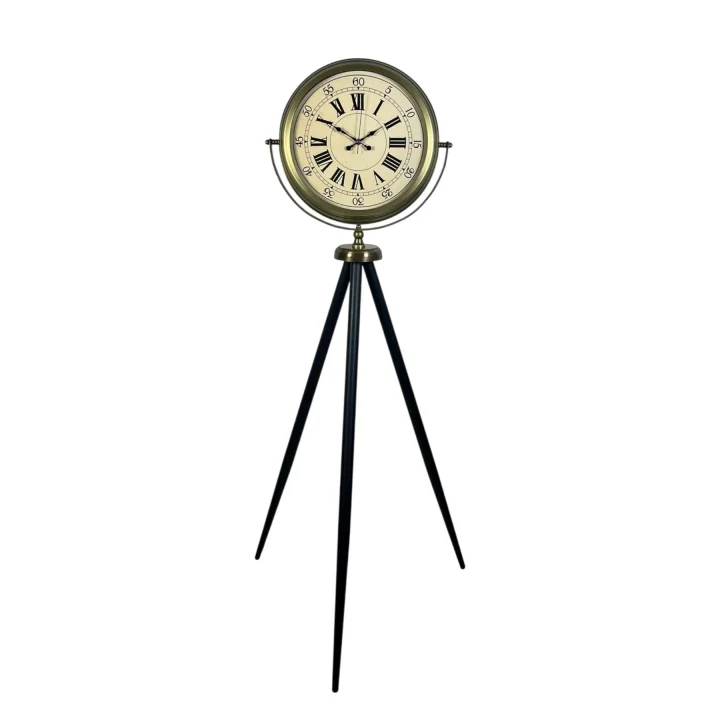 Mey İthalat® Antik Görünümlü Eskitme Tripod Ayaklı Saat