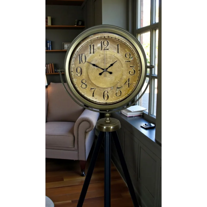 Mey İthalat® Antique Heritage Eskitme Tripod Ayaklı Saat