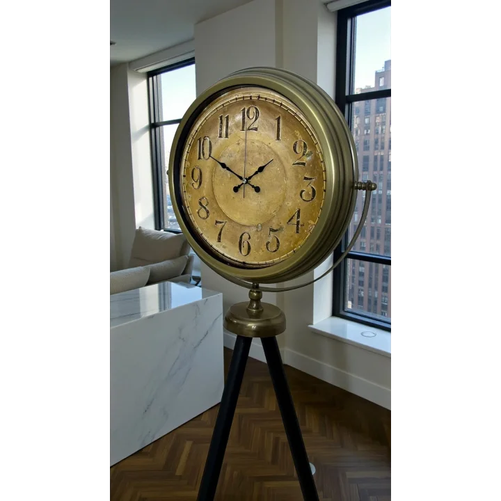 Mey İthalat® Antique Heritage Eskitme Tripod Ayaklı Saat