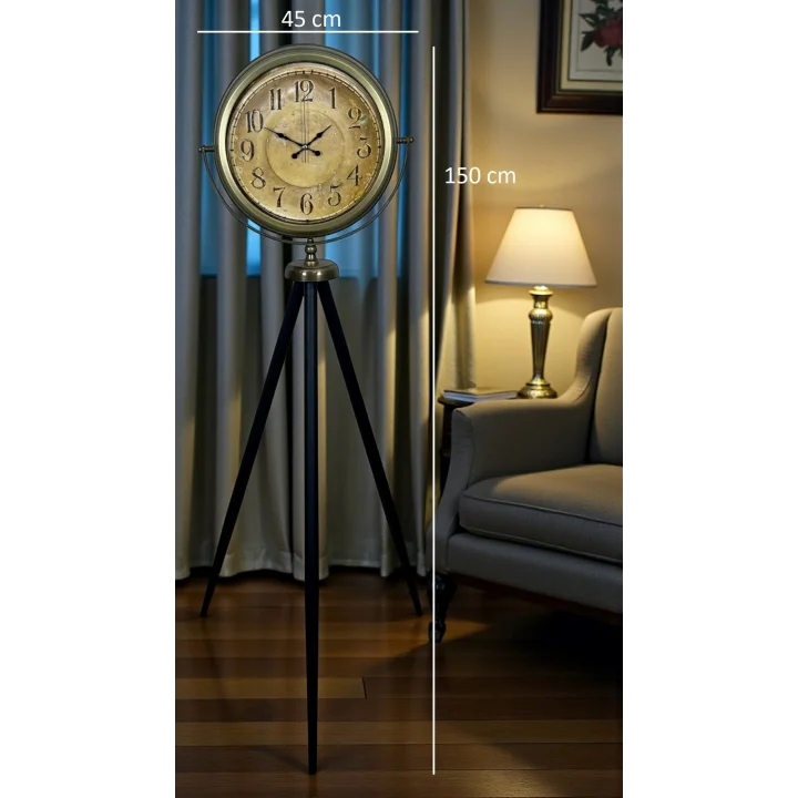 Mey İthalat® Antique Heritage Eskitme Tripod Ayaklı Saat