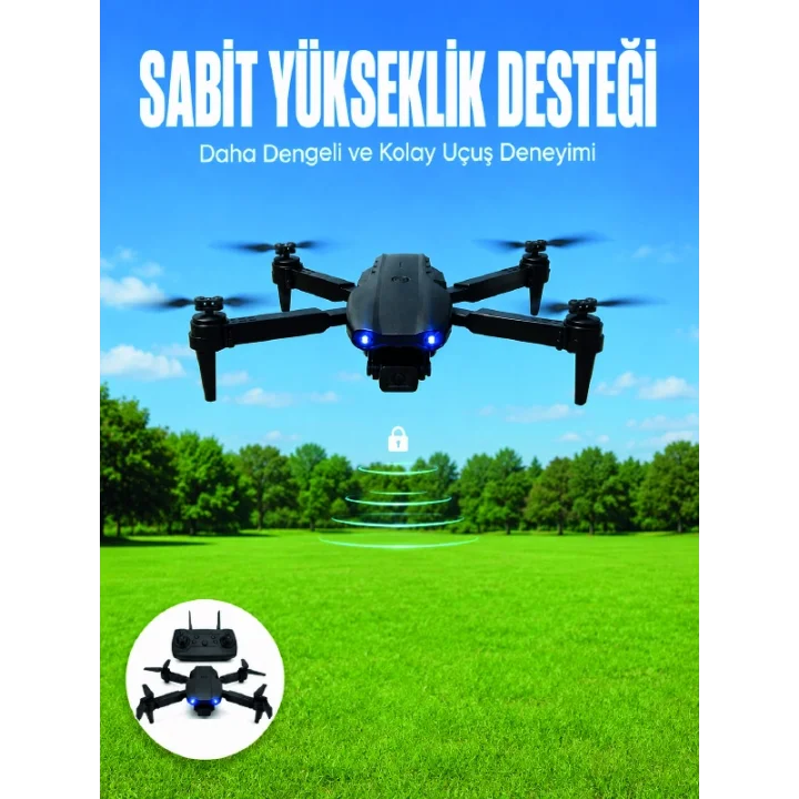Mey İthalat® APP Kontrollü Mini Drone 4K HD Kamera, 360° Takla ve Katlanabilir Tasarım