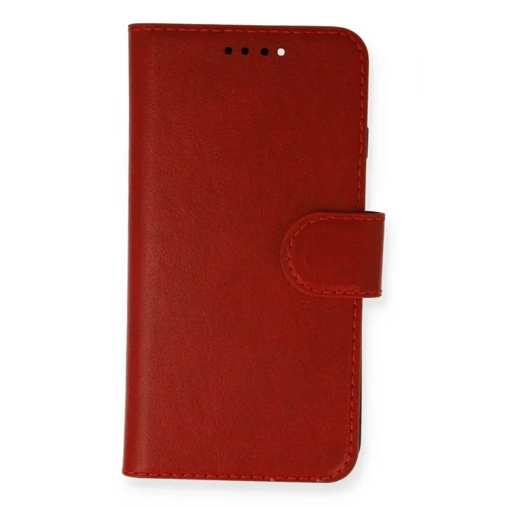 Mey İthalat®   iPhone 11 Pro Max Trend S Plus Kapaklı Kılıf - Kırmızı