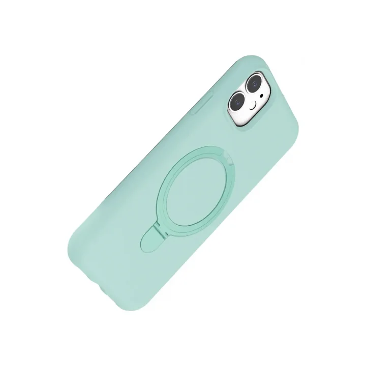 Mey İthalat®  Apple iPhone 11 Regal Magsafe Standlı Kapak - Su Yeşili