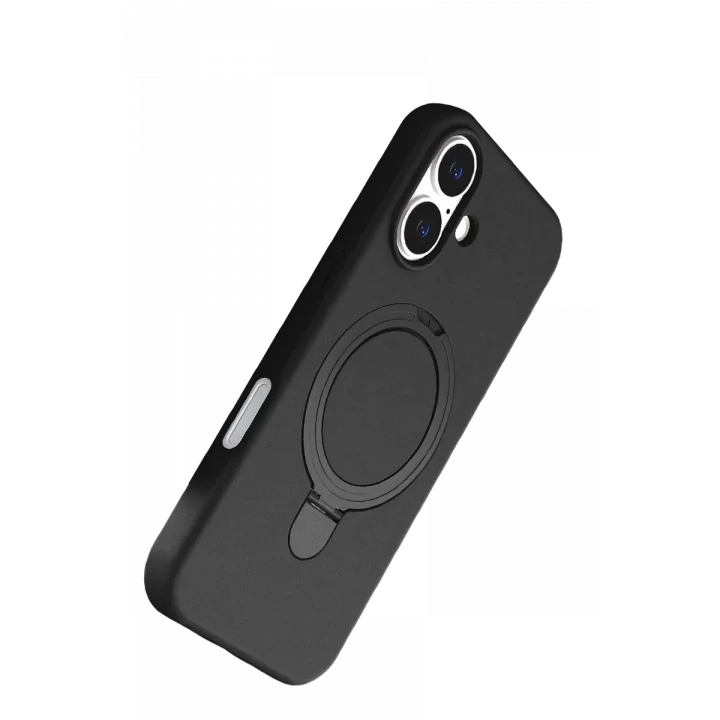 Mey İthalat®   iPhone 16 Regal Magsafe Standlı Kapak - Siyah