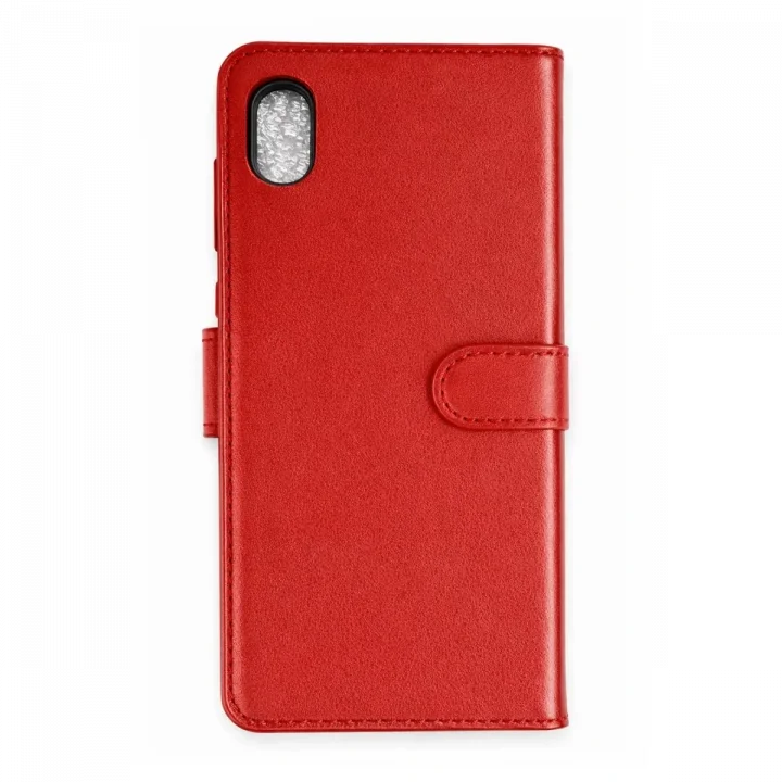 Mey İthalat®   iPhone XS Max Trend S Plus Kapaklı Kılıf - Kırmızı