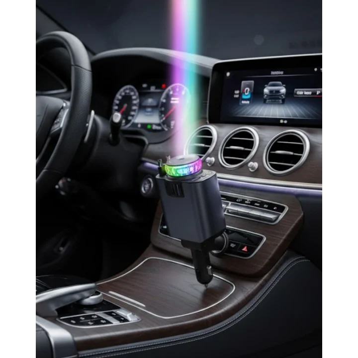 Mey İthalat® Araç Çakmak Girişli Şarj Cihazı Nemlendirici ve Aromaterapi Özellikli