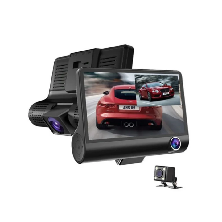 Mey İthalat® Araç DVR Kamera Çift Lensli 4 İnç Ekranlı G Sensörlü