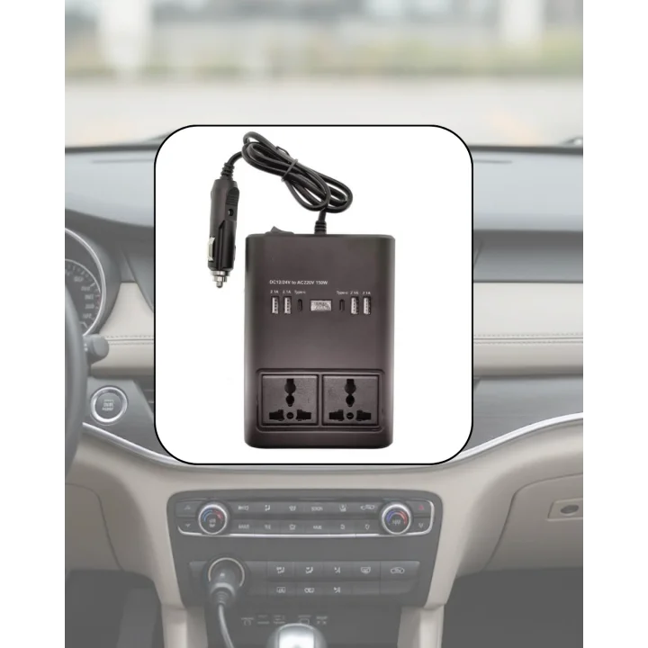 Mey İthalat® Araç Elektrik Dönüştürücü Çoklu USB Çıkışlı 150W İnvertör