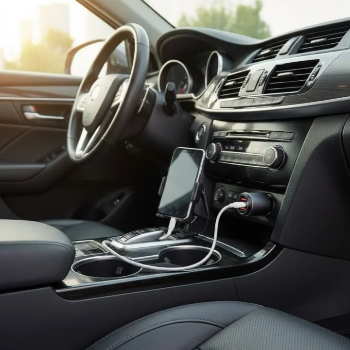 Mey İthalat®  Araç İçi Çakmaklığa TakılanType-C ve USB Girişli 2 Portlu Hızlı Şarj Adaptörü