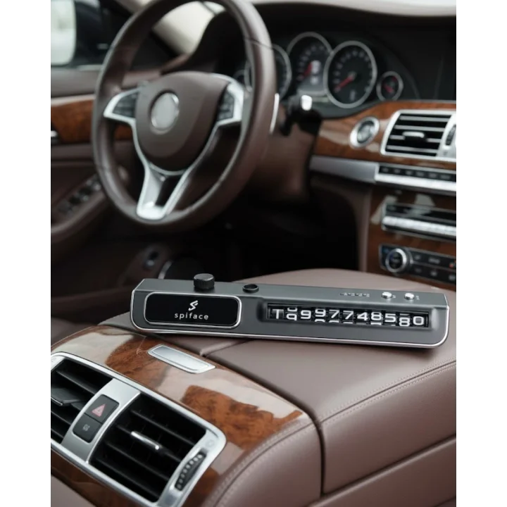 Mey İthalat® Araç İçi LED Park Telefon Numarası Göstergesi Ön Cam Uyumlu 2 Koku Hediyeli