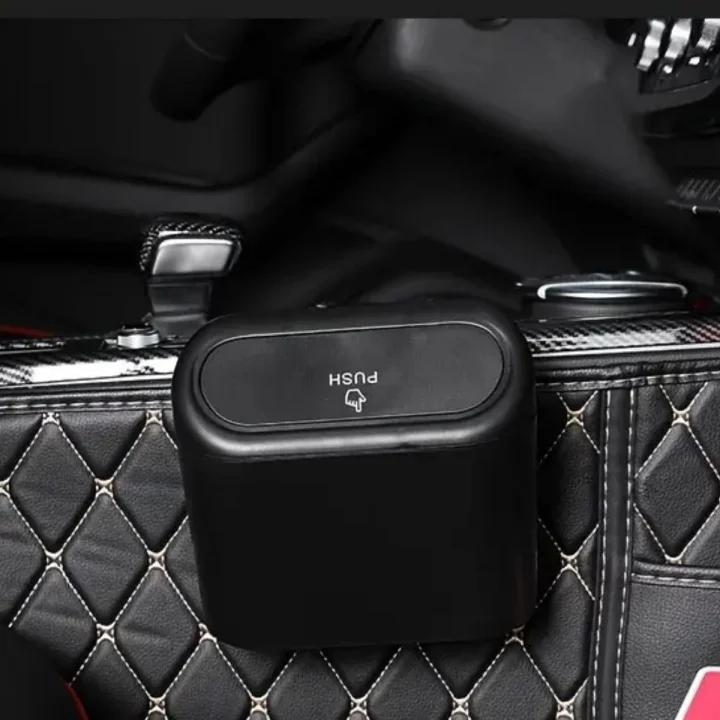 Mey İthalat®  Araç İçi Takılarak Sabitlenebilen Mini Kapaklı Çöp Kovası