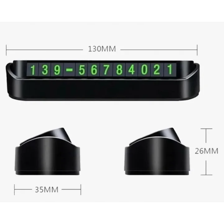 Mey İthalat® Araç Torpido Üstü Aç Kapa Fosforlu Numaratör