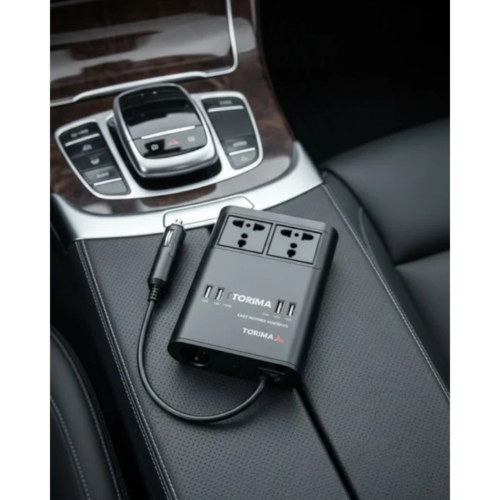 Mey İthalat® Araçta 220V Kullanım Sağlayan USB Destekli Güç İnvertörü