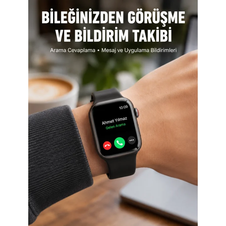 Mey İthalat® Arama Cevaplayabilen Akıllı Saat Bluetooth Bağlantılı Sosyal Medya Girişli Yeni Nesil