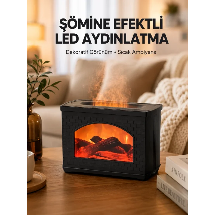 Mey İthalat® Aromaterapi Destekli Ultrasonik Nemlendirici USB Bağlantılı Sessiz Model