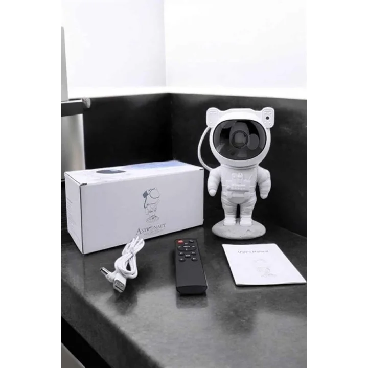 Mey İthalat® Astronot Görünümlü Projeksiyon Speaker Taşınabilir