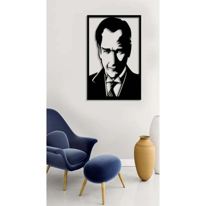 Mey İthalat® Atatürk Silüet Ahşap Duvar Tablosu