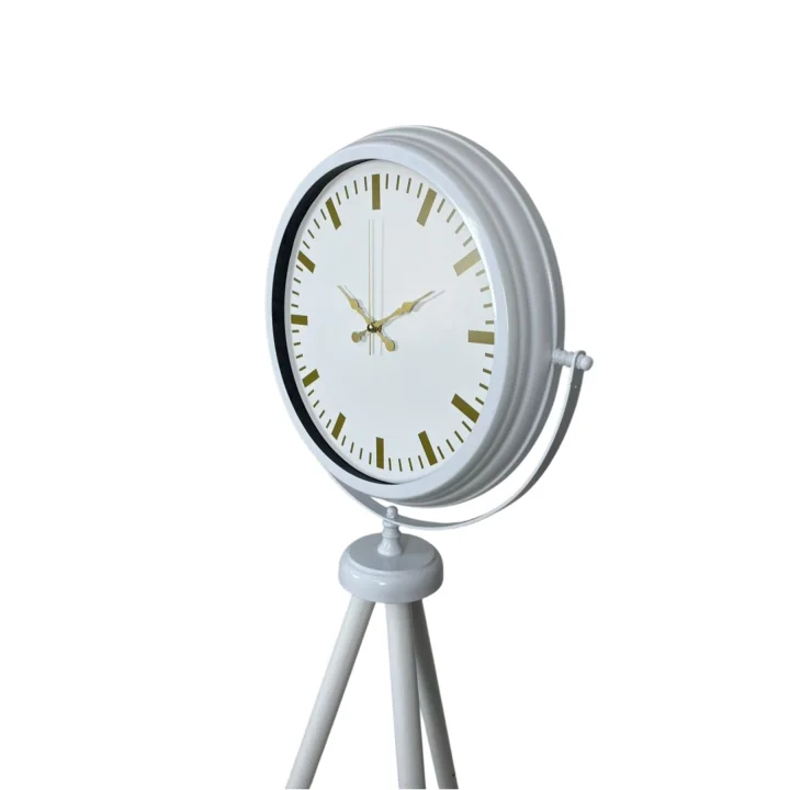 Mey İthalat® Aura Beyaz Tripod Ayaklı Saat