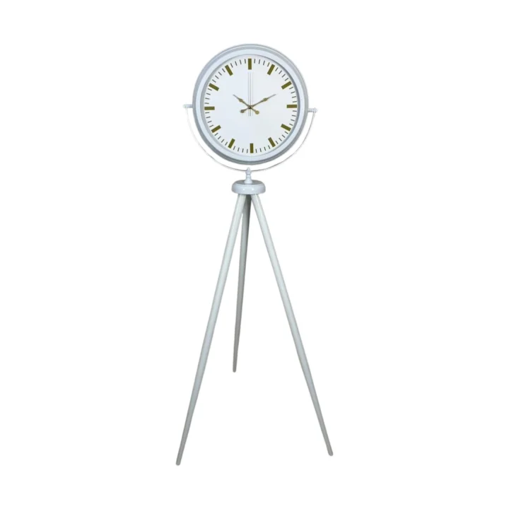 Mey İthalat® Aura Beyaz Tripod Ayaklı Saat