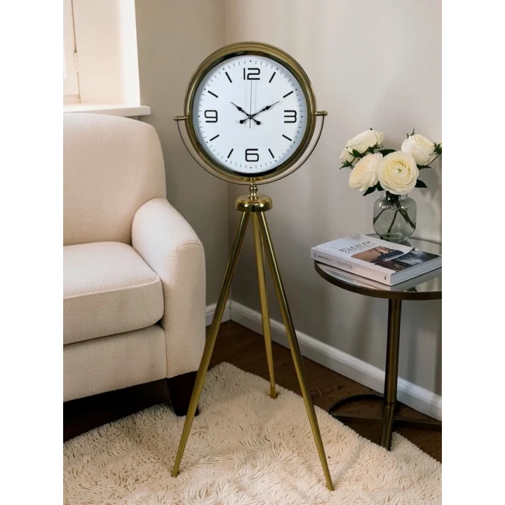 Mey İthalat® Aurora Gold Ayaklı Tripod Saat