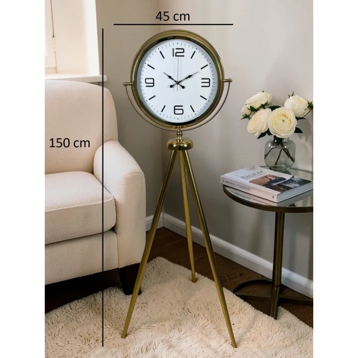 Mey İthalat® Aurora Gold Ayaklı Tripod Saat