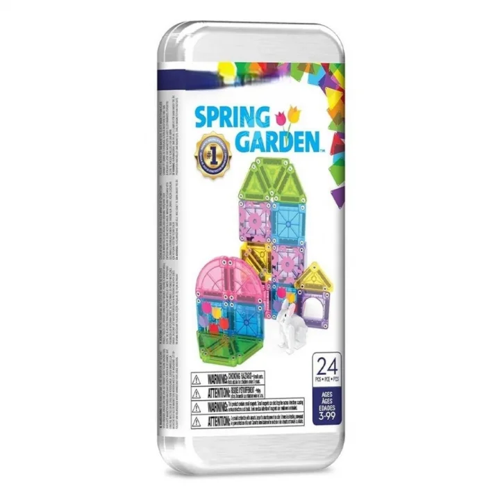 Mey İthalat® Bahçe Seti Manyetik Bloklar Seyahat Boy 24 Parça