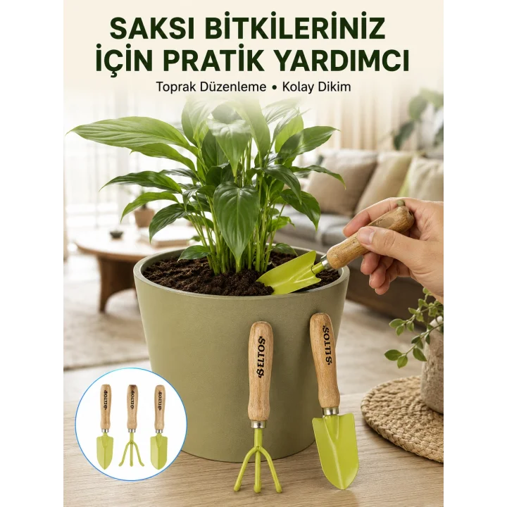 Mey İthalat® Çiçek Bakımı İçin Bahçe El Aletleri Seti