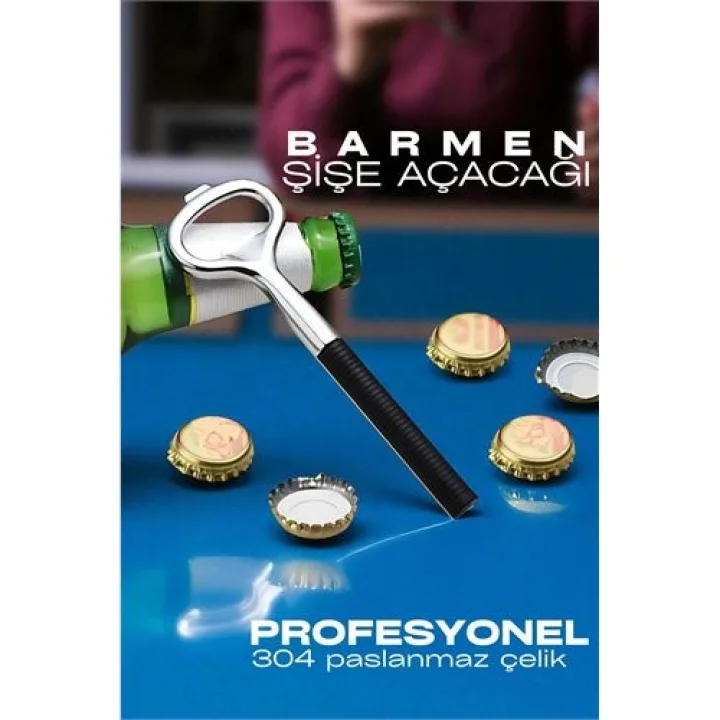 Mey İthalat® Barmen Şişe Açacağı - Profedsyonel Şişe Açacağı 304 Çelik 721982