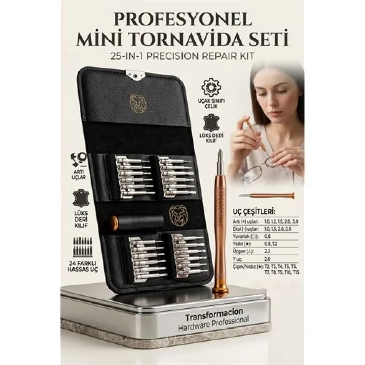 Mey İthalat® Bauer Serisi | 25i 1 Arada Profesyonel Hassas Tornavida Seti 723038