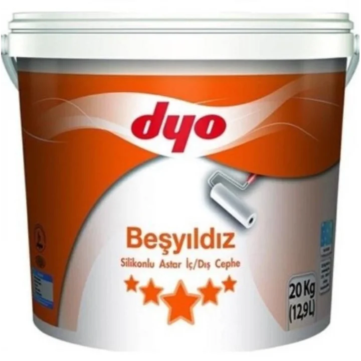Mey İthalat®  Beşyıldız Silikonlu İç Dış Astar 20 Kg Beyaz