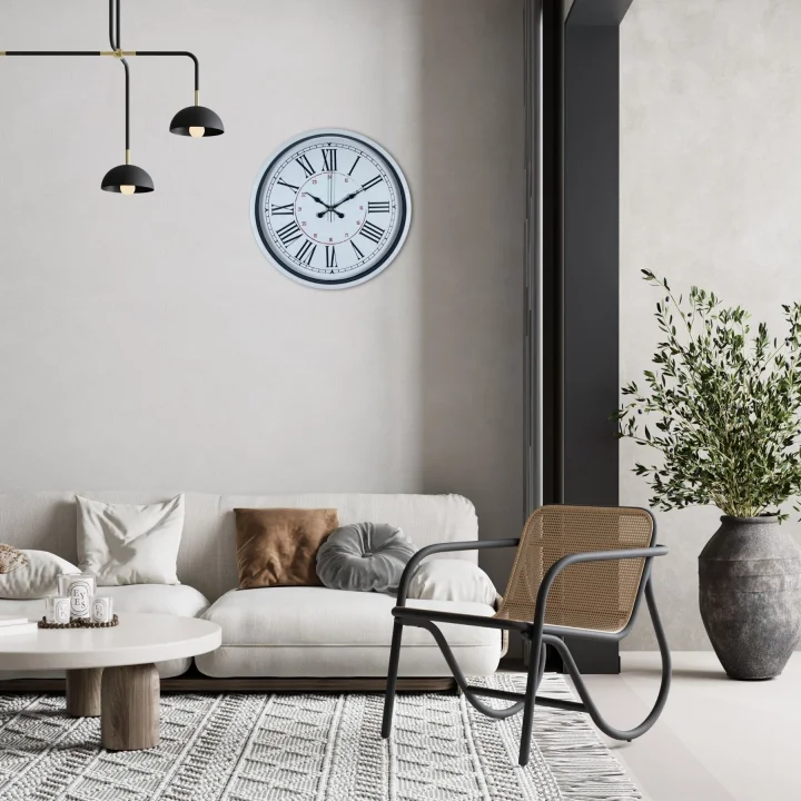 Mey İthalat® Beyaz 36 Cm Standart Duvar Saati