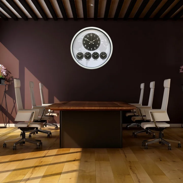 Mey İthalat® Beyaz 52 Cm Zarif Dünya Saati