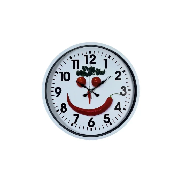 Mey İthalat® Beyaz Chef Smile 36 Cm Duvar Saati