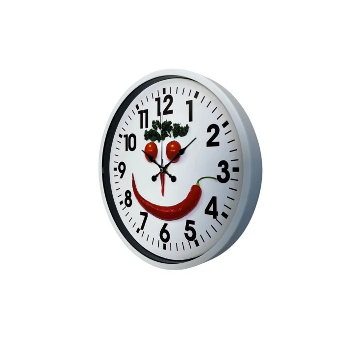 Mey İthalat® Beyaz Chef Smile 36 Cm Duvar Saati