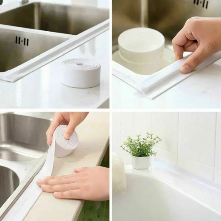 Mey İthalat® BEYAZ Su Sızdırmaz Lavabo Kenar Bandı (3.2m)