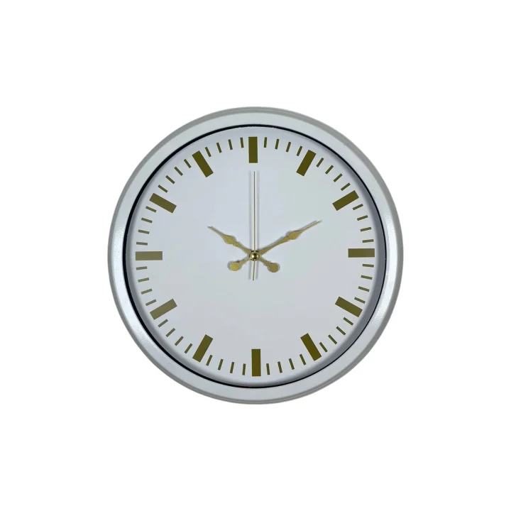 Mey İthalat® Beyaz Zarafet 40 Cm Metal Duvar Saati