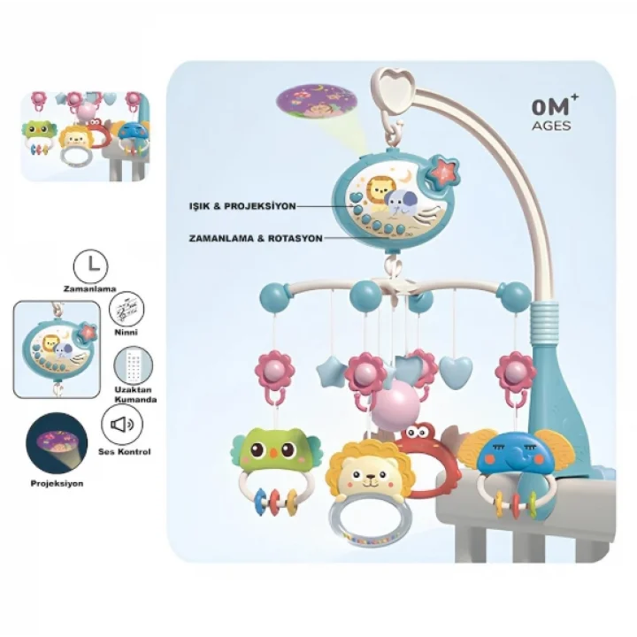 Mey İthalat® BIB-698-84,85 IŞIKLI MÜZİKLİ KUMANDALI BEBEK -VRD