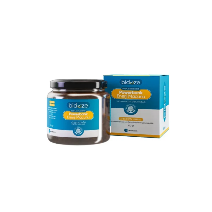 Mey İthalat® Bidoze Powerbank Enerji Macunu 220 Gr. | Arı Ekmeği, Ginseng & Arı Sütü İçerikli Doğal Enerji Macunu