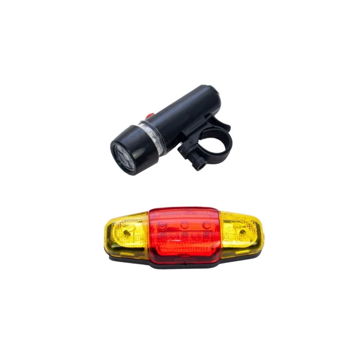Mey İthalat® Bisiklet Emniyet Işığı Seti Güçlü LED Ön Far Arka Stop Lambası