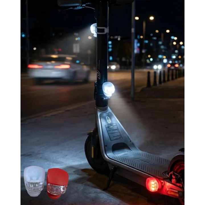 Mey İthalat® Bisiklet Emniyet Lambası 2li Set Güçlü LED Çakar Işık