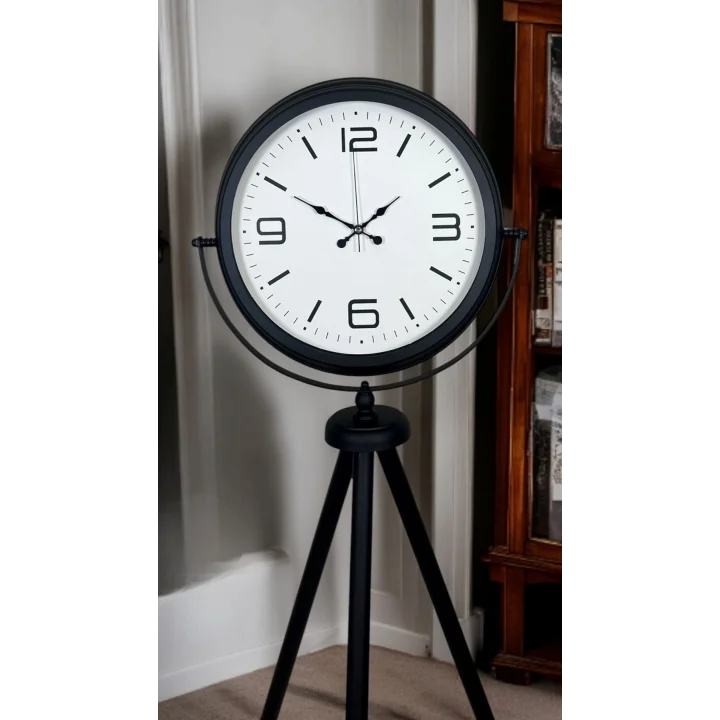 Mey İthalat® Black Balance Tripod Ayaklı Saat