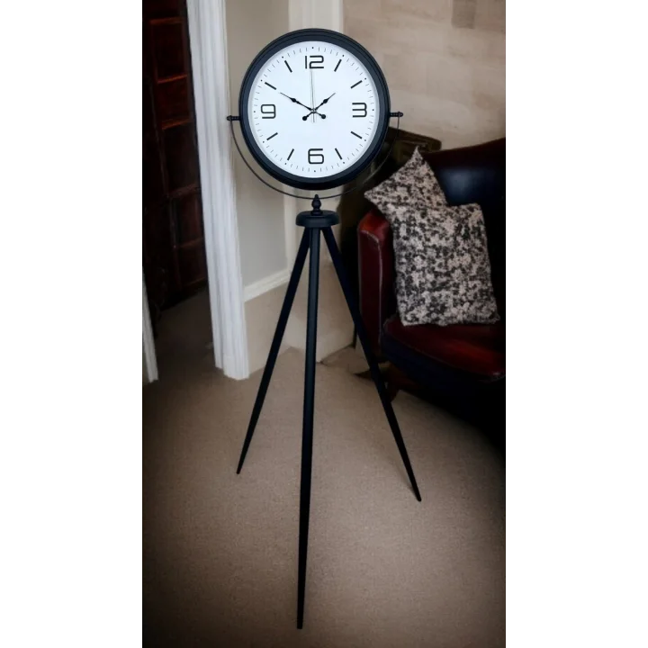 Mey İthalat® Black Balance Tripod Ayaklı Saat