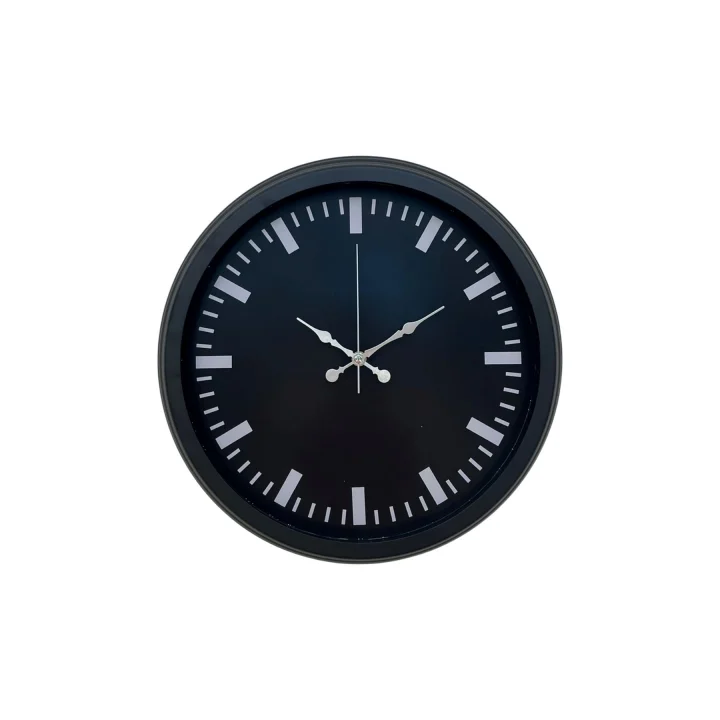 Mey İthalat® Black Baseline 40 Cm Metal Duvar Saati