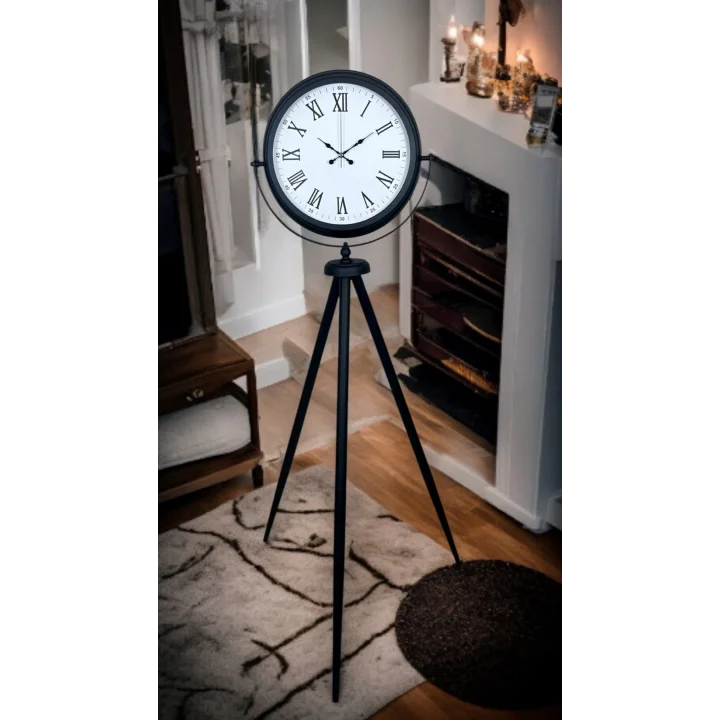 Mey İthalat® Black Elegance Tripod Ayaklı Saat