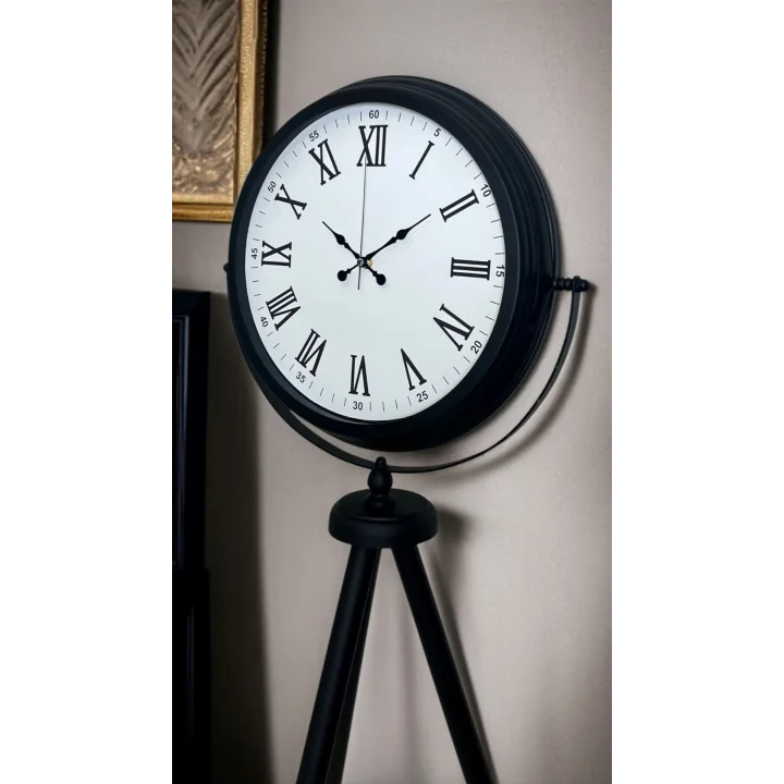 Mey İthalat® Black Elegance Tripod Ayaklı Saat