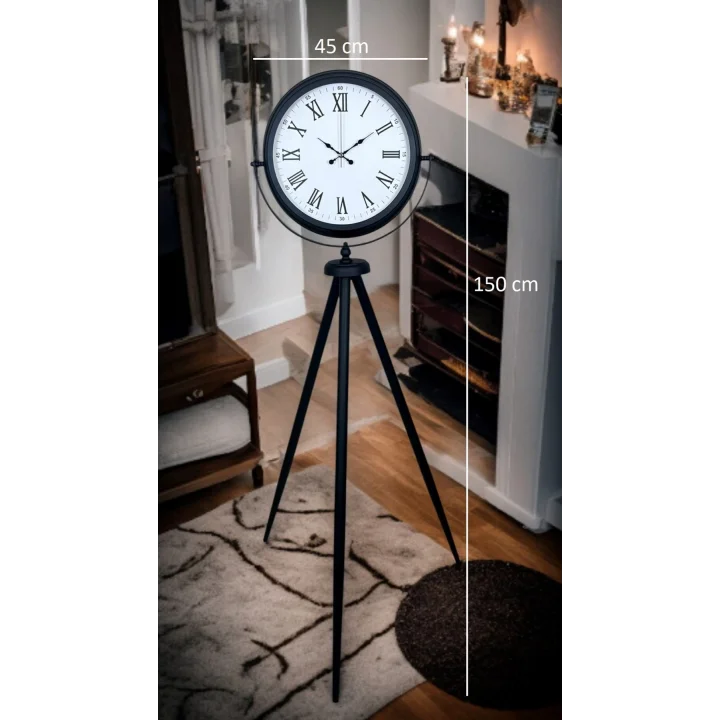 Mey İthalat® Black Elegance Tripod Ayaklı Saat