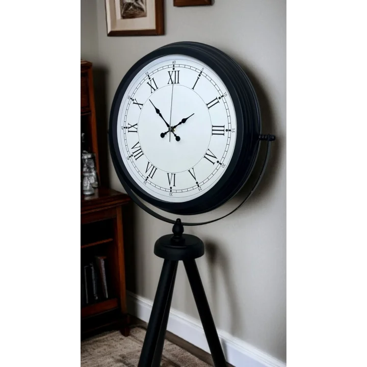 Mey İthalat® Black Elite Tripod Ayaklı Saat