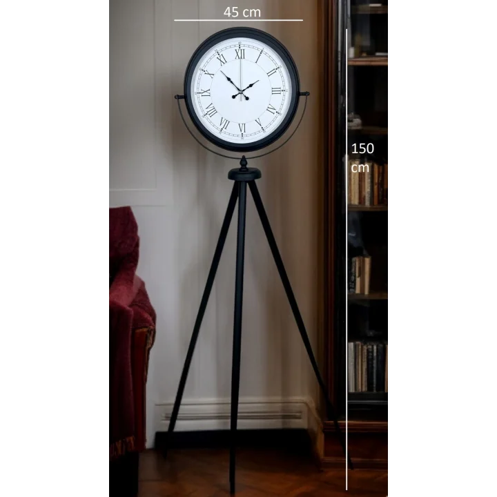 Mey İthalat® Black Elite Tripod Ayaklı Saat