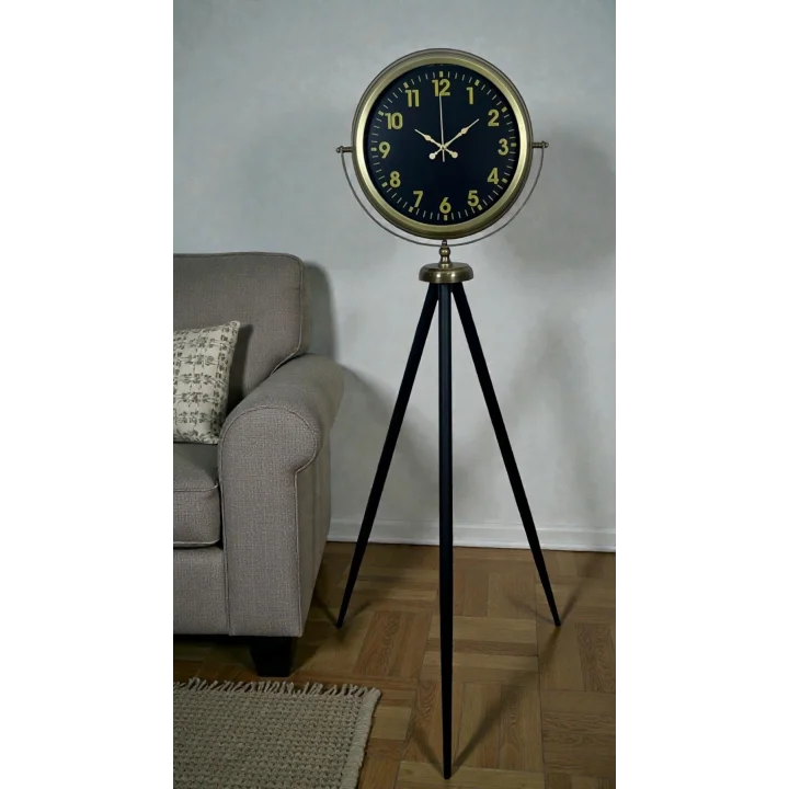 Mey İthalat® Black Legacy Eskitme Tripod Ayaklı Saat