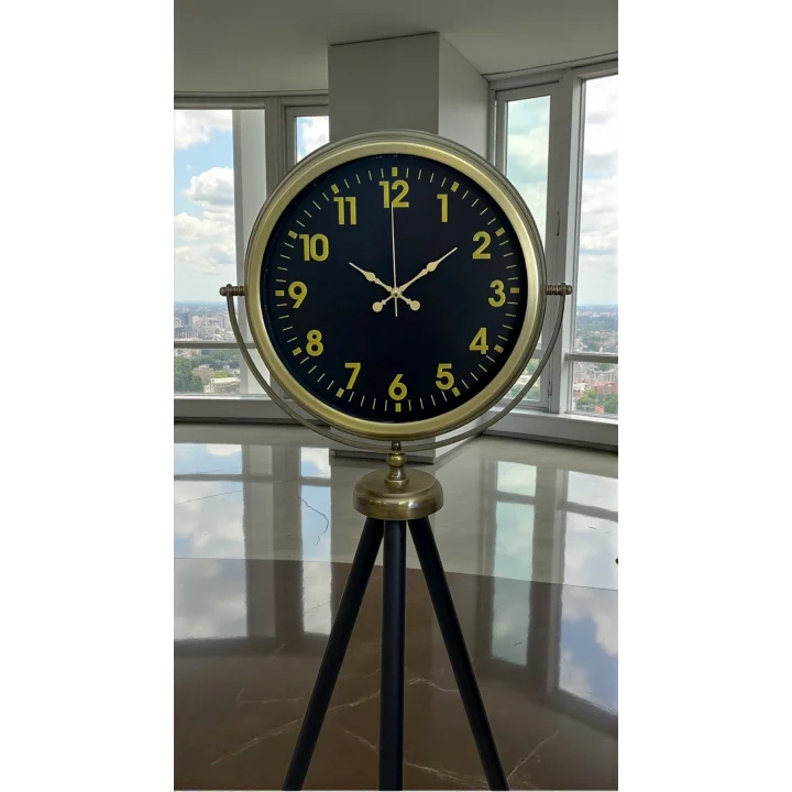 Mey İthalat® Black Legacy Eskitme Tripod Ayaklı Saat